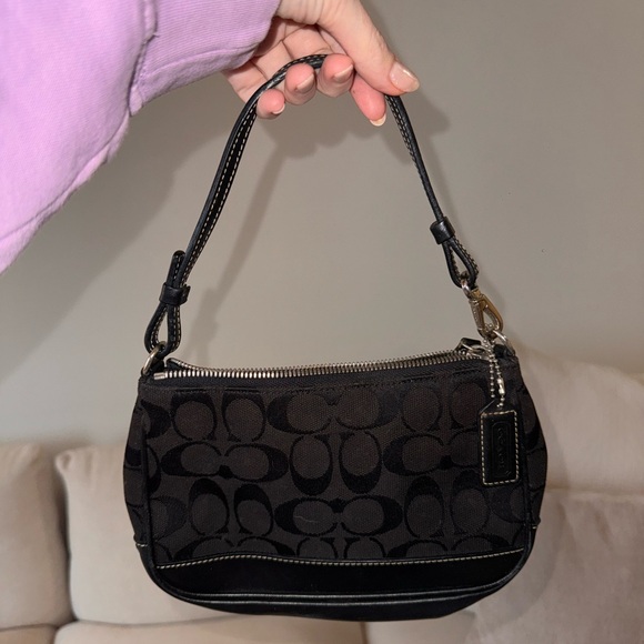 Coach Black Signature Shoulder Bag
